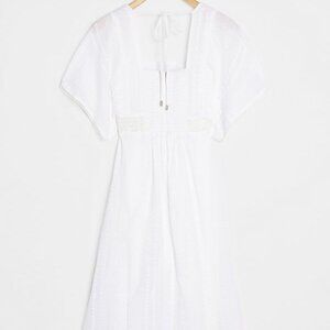 New Anthropologie Alene Embroidered Lace Midi Dress